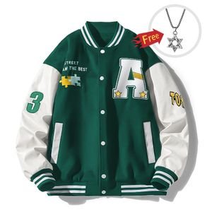 ASHION Men's Varsity Jacket - Stylish, Comfortable, Durable With Free Necklace