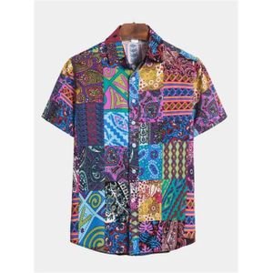 Best Seller 2022 New Creative 3d Digital Black And White Grid Collage Pattern Flap Holiday Leisure Short Sleeves Shirt S - 5xl